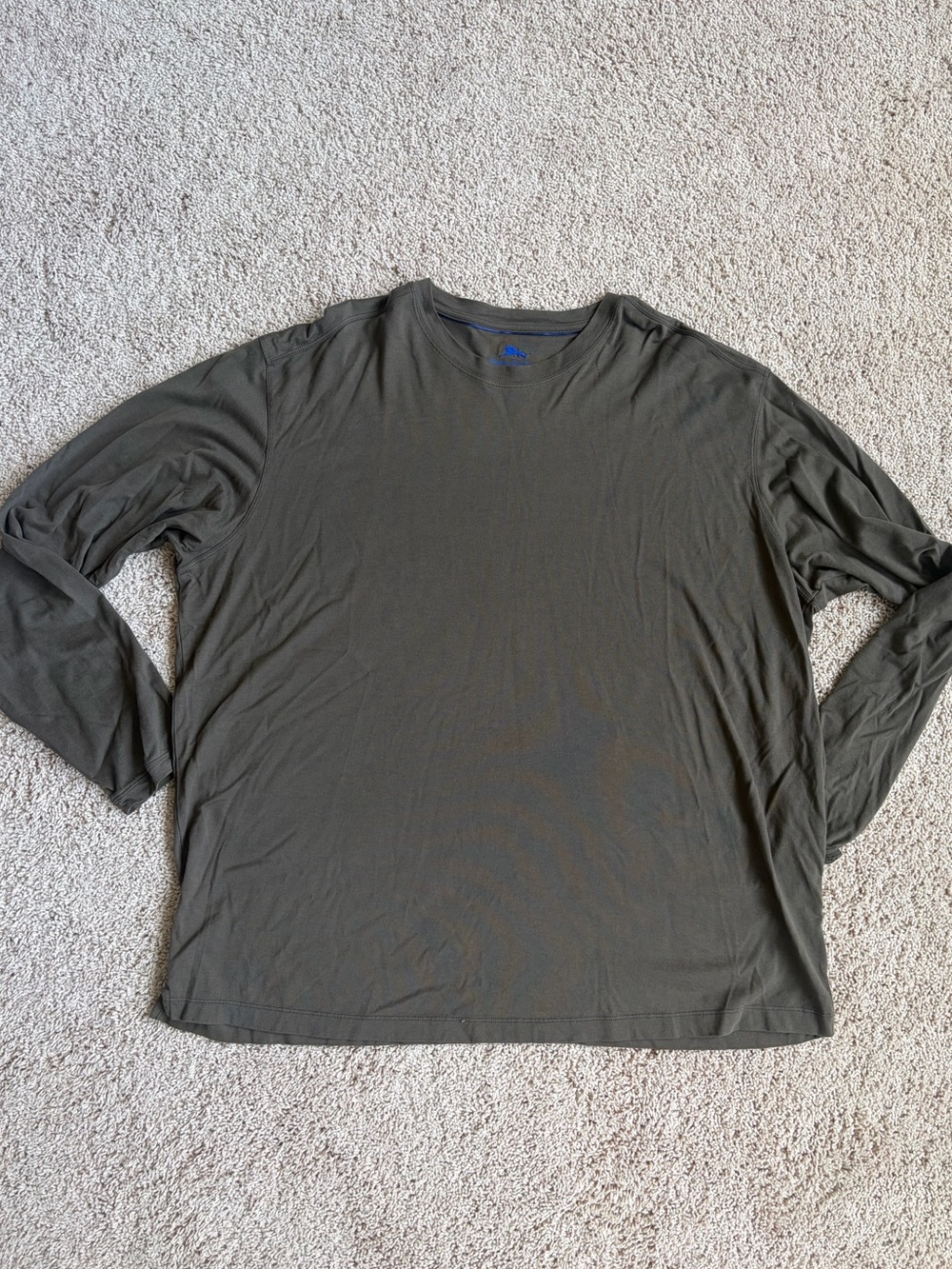 Tommy Bahama Men's Long-Sleeve Crew Neck Shirt - Brown Size XXL/TTG